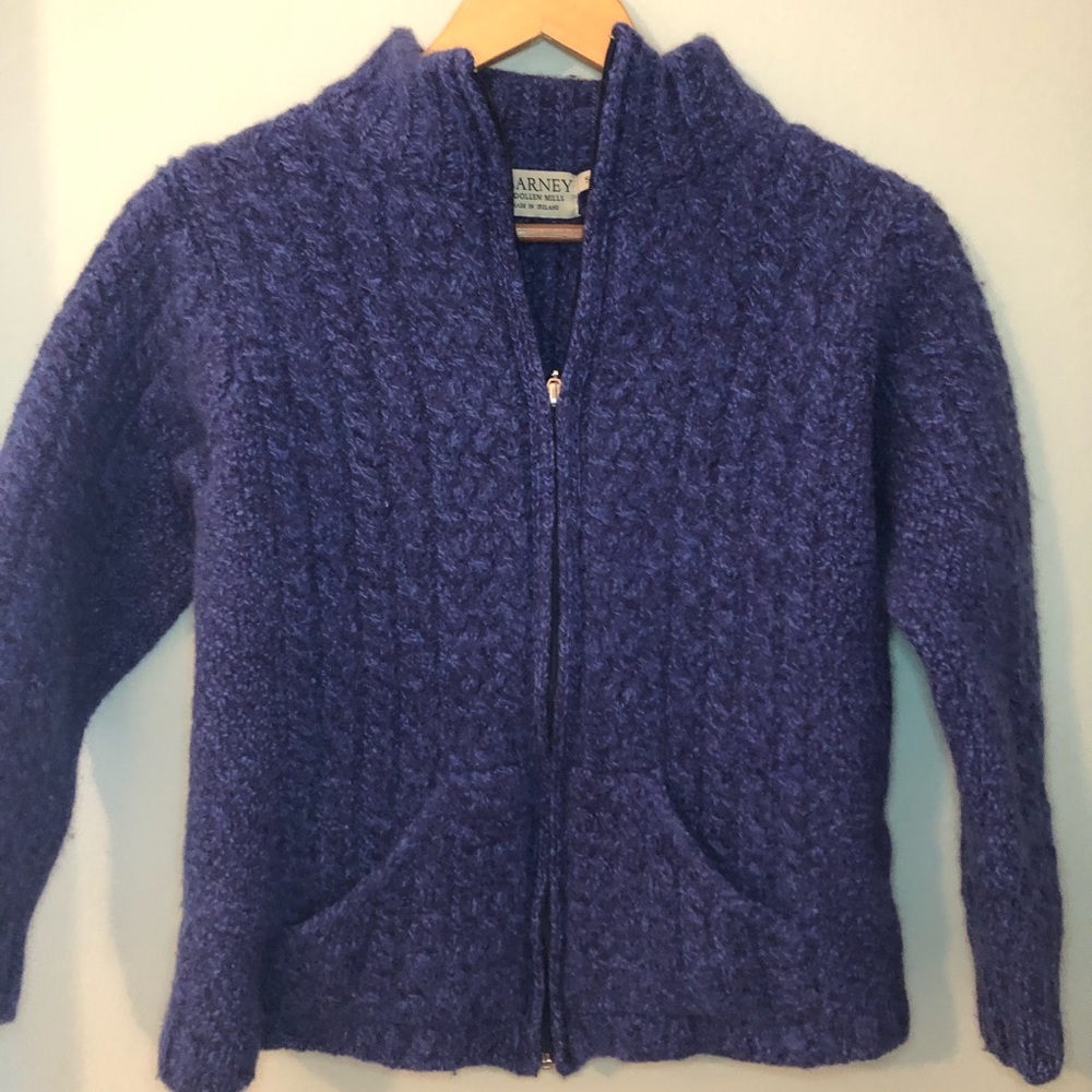 Vintage Blarney Woollen Mills Zip Up Wool Sweater